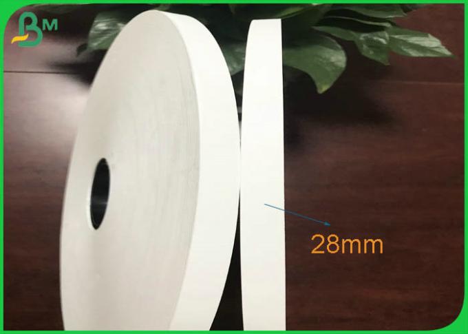 rollo blanco seguro del papel de cigarrillo de la categoría alimenticia de 26gsm 28gsm con 28m m 32m m 35m m
