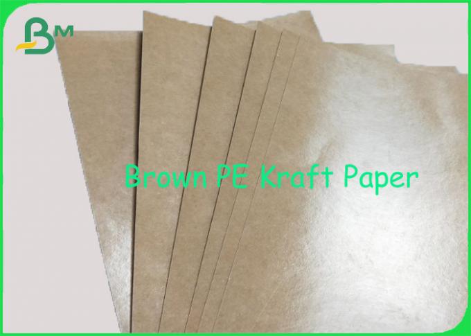 Embalaje cubierto PE de los alimentos de preparación rápida del tablero de papel FDA del arte de Brown de la pulpa de la Virgen