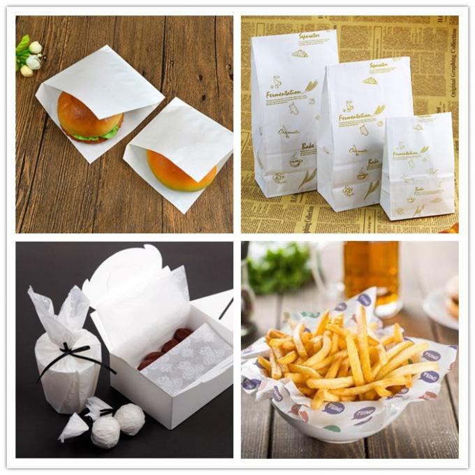 El lado de la categoría alimenticia una cubrió el papel de Kraft blanco para el papel de envasado de alimentos