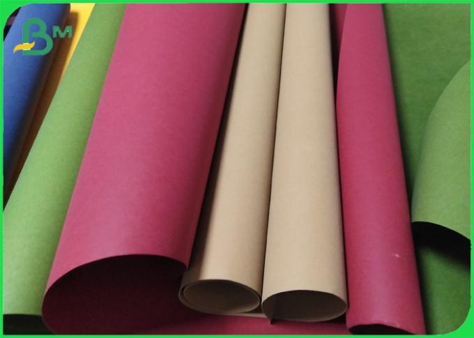 Rollo de papel lavable colorido de la tela de Kraft con resistencia de rasgón