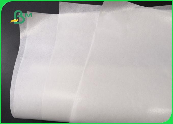 Eco - papel impermeable a la grasa blanco resistente 35GSM del aceite amistoso para el embalaje de los alimentos de preparación rápida