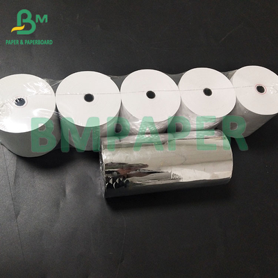 48 55gm 80mm*80mm 100% Base de pulpa de madera Papel térmico Jumbo Roll Etiqueta de papel de cara
