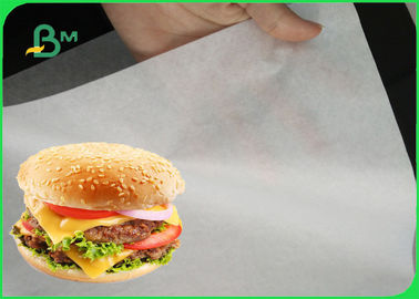 Rollo blanco del papel de la comida del papel impermeable a la grasa 35gsm para envolver la hamburguesa