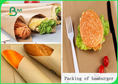 papel impermeable a la grasa 160g + 10g/papel revestido plástico para el paquete de la hamburguesa
