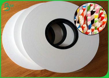 60gsm 120gsm papel de Kraft blanco de la categoría alimenticia de 100m m - de 450m m para la paja de papel