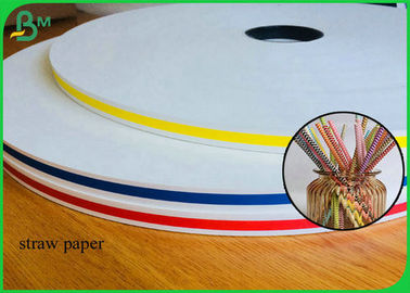 papel blanco de 60GSM y de 120GSM Kraft para hacer los tubos coloridos de la paja