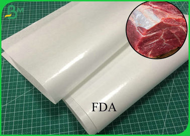 rollo blanco cubierto PE del papel de 40GSM Kraft a envolver la carne o la nuez