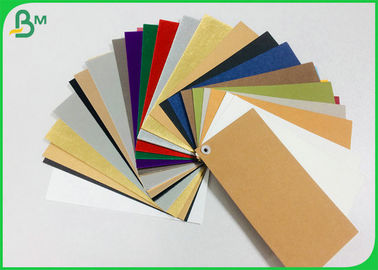 Textura con fibras lavable durable del papel de DIY Kraft para la cartera