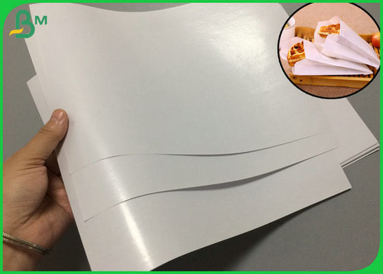 80gr 100gr PE cubrió la grasa del Libro Blanco resistente para las bolsas de papel del restaurante