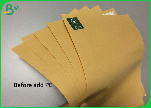 El polietileno del FDA 1 lado cubrió el papel de Kraft 140g PE para el embalaje de los alimentos de preparación rápida
