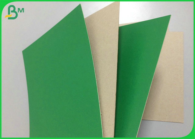 cartón laqueado verde del grueso de 1.4m m 1.6m m con una lamina lateral brillante