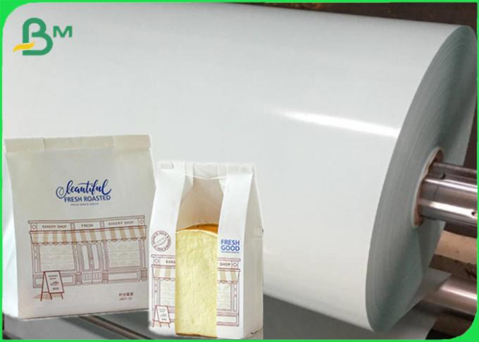 40gsm impermeable a la grasa 50gsm PE cubrió el rollo de papel de Kraft para el bolso del embalaje del pan