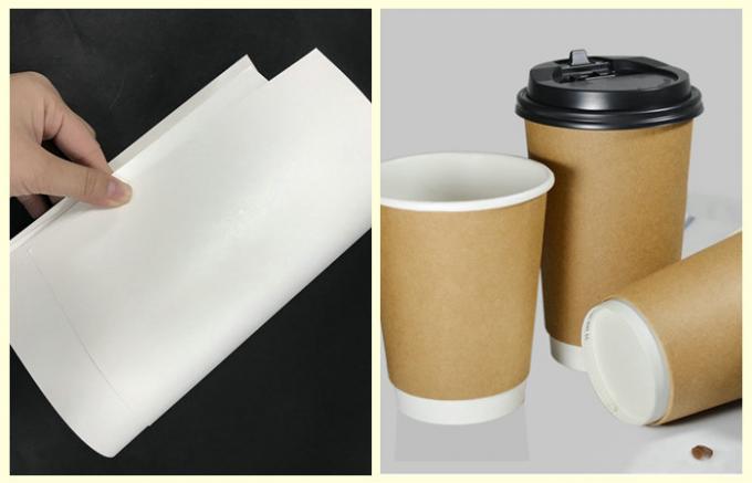El color blanqueado impermeable 190gsm+18PE PE cubrió el papel de la taza para producir la fan de la taza