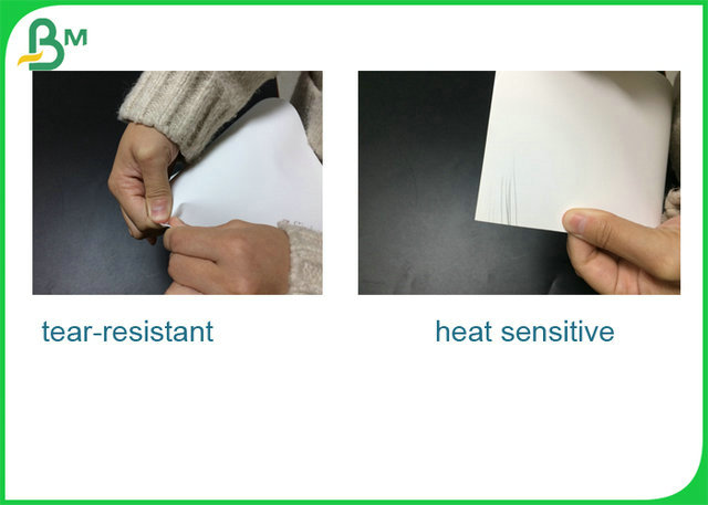 Termal no rasgada de 130gr 150gr 180gr que cubre el papel sintético para la impresión de la etiqueta