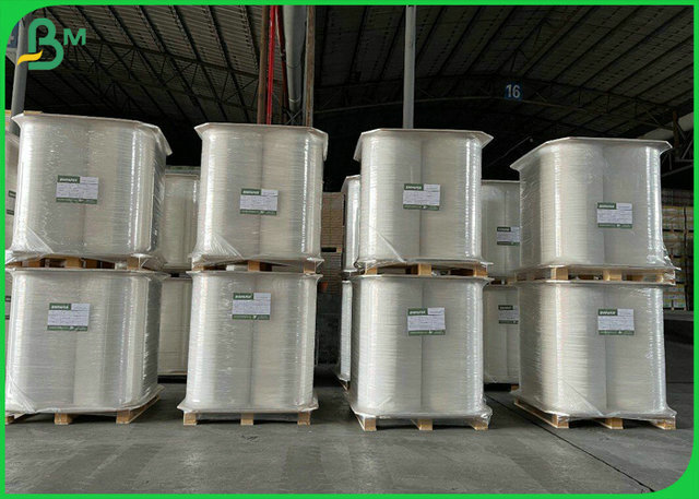 rollo de papel termal blanco del rollo 65GSM 70GSM 80GSM de 35Inch 47Inch para la etiqueta de la logística
