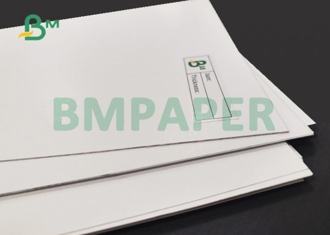 128gsm satén blanco brillante C2S de papel para los folletos 25 x 38 pulgadas - alta tiesura