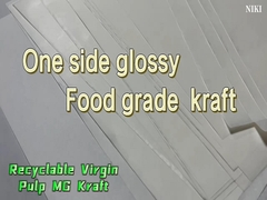 Grado alimenticio MG Papel artesanal Kraft blanco