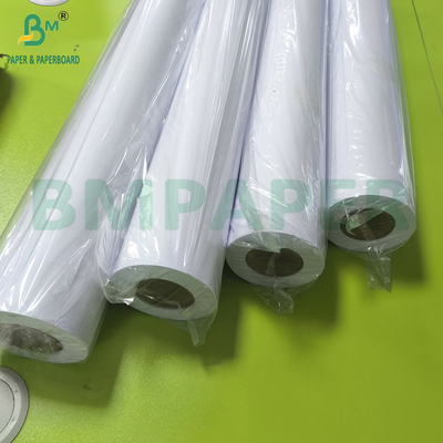 Papel de dibujo de inyección de tinta 30 X 150 CAD Rollo de papel 80 gramos para inyección de tinta de gran formato