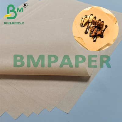 34 g 635 mm de ancho Papel de abrigo sin blanquear de grado alimenticio con silicones a prueba de grasa
