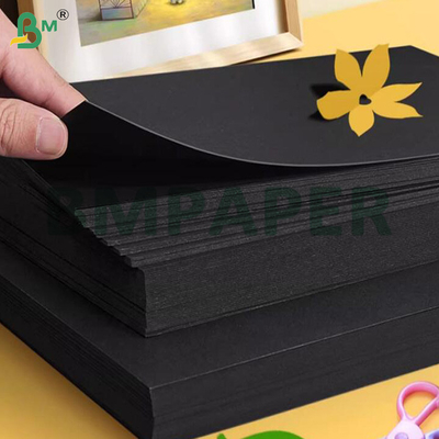 Papel negro liso 28 libras 32 libras 8 1/2 x 11 pulgadas Jet papel negro