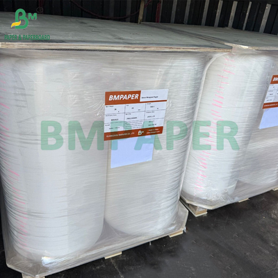 Papel de envoltura blanco plano de 24 gm 28 gm para pajitas de beber 44 mm 53 mm de grado alimenticio