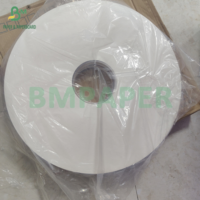 24gm 28gm Imprimible y PE recubierto de papel de envoltura de paja blanca rollo 50mm 44mm