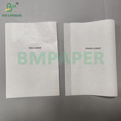 Papel encerado blanco sin recubrimiento de 30 g/m² y 35 g/m² para envolver alimentos fritos