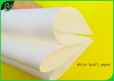 Rollo blanco reutilizable 100% del papel de Kraft de la pulpa de la Virgen para hacer las bolsas de papel