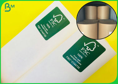 Rollo blanco reutilizable 100% del papel de Kraft de la pulpa de la Virgen para hacer las bolsas de papel