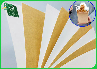 papel de Kraft cubierto blanco del lado trasero de la conformidad de la comida de 250gr 325gr para hacer la fiambrera