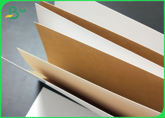 Material de la caja de embalaje de madera Papel Kraft de calidad alimentaria blanco con espalda marrón