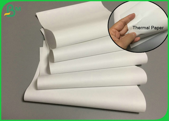 rollo de papel termal blanco del rollo 65GSM 70GSM 80GSM de 35Inch 47Inch para la etiqueta de la logística