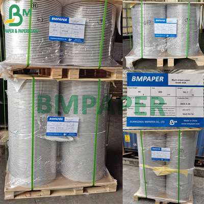 Papel de paja de grado alimenticio de 60 gramos Líneas personalizadas Colores Papel exterior 600 mm 620 mm Rollo ancho 76 mm Núcleo