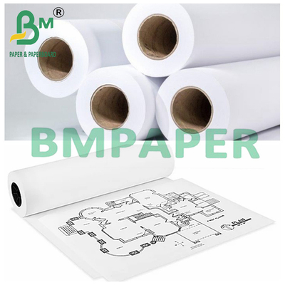 2 pulgadas de núcleo de papel blanco para la planificación de la ingeniería 24 &quot;x 50 yardas 80gm