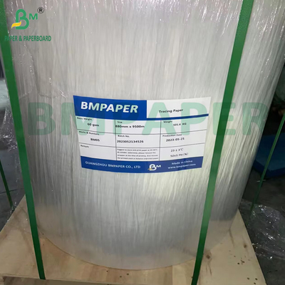 Papel de rastreo transparente de 24 en X 50 Yds Esquema y Rollo de rastreo Color blanco
