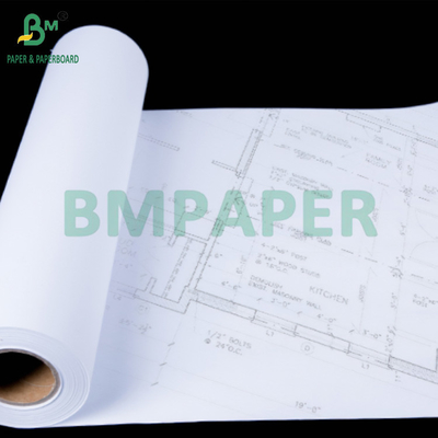 80GSM Rollos de papel de fichaje para dibujos arquitectónicos 841mm x 50m 2' núcleo