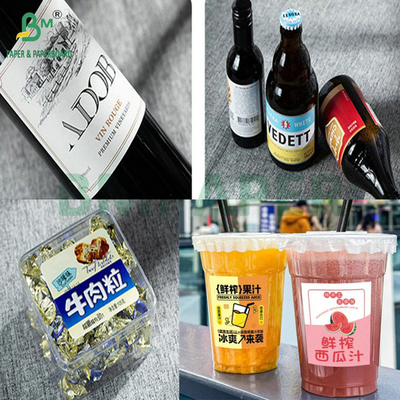 Papel blanco brillante de alta resistencia a la humedad para hacer etiquetas de botellas de cerveza 65 x 95 cm