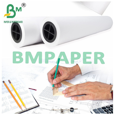 Papel de fichaje de gráficos de color blanco brillante para impresión CAD 36 "x 150ft 20LB en 2" Core