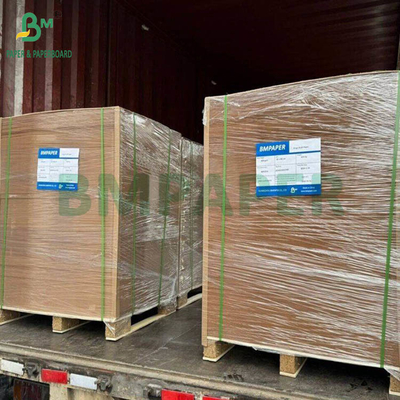 PE recubrimiento de un lado cartón Kraft marrón hojas grandes para cajas de almuerzo 400gm + 15g