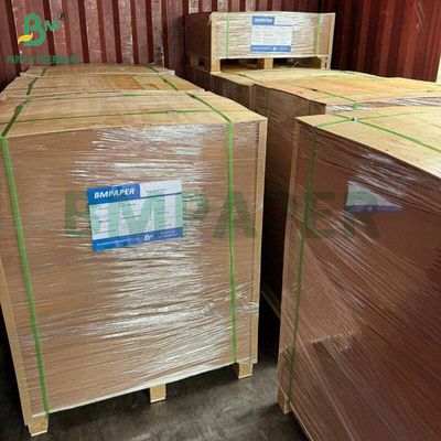 PE recubrimiento de un lado cartón Kraft marrón hojas grandes para cajas de almuerzo 400gm + 15g