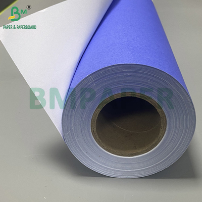 80 gramos de papel digital azul púrpura de un lado blanco de 610 mm x 50 m de 2 pulgadas