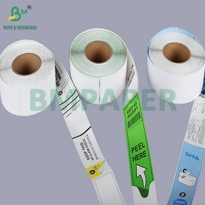 70g 80g Papel de etiqueta de etiqueta de equipaje de avión de cartón térmico doblado blanco