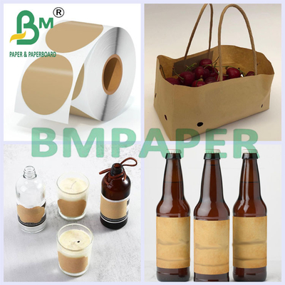 Color natural 60gm 100gm 120gm Papel artesanal marrón para bolsas de compras en hojas