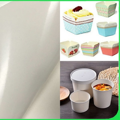 Placa plegable en rollo con recubrimiento en PE de grado alimenticio para la fabricación de tazas de papel