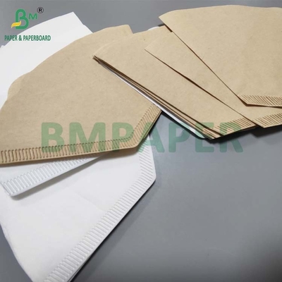 Hoja de papel de filtro de café natural de 50 gramos de color blanco marrón para la máquina de café a goteo