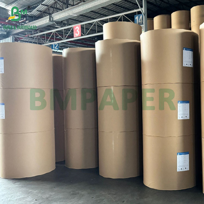 MG Papel Kraft natural de color marrón sin blanquear 50 gramos bobinas 800 mm núcleo ancho 76 mm