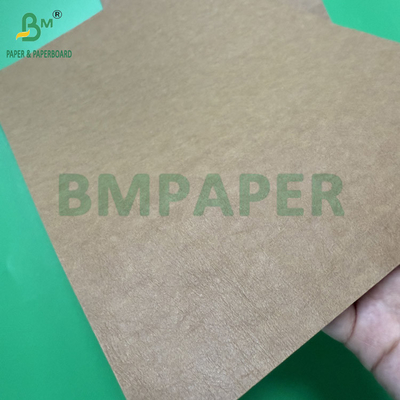 0.55mm 0.60mm Marrón oscuro Rollos de papel Kraft lavado para pantalones vaqueros Etiqueta 150cm X 100m