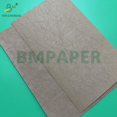 0.55mm 0.60mm Marrón oscuro Rollos de papel Kraft lavado para pantalones vaqueros Etiqueta 150cm X 100m
