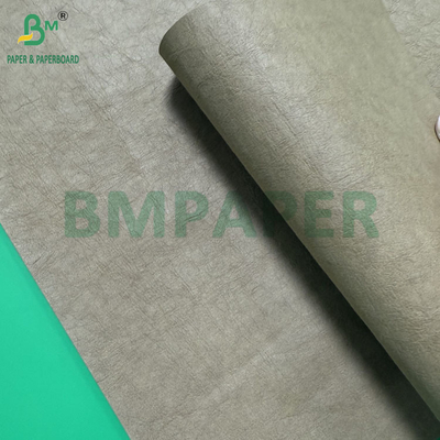 0.55mm 0.60mm Marrón oscuro Rollos de papel Kraft lavado para pantalones vaqueros Etiqueta 150cm X 100m