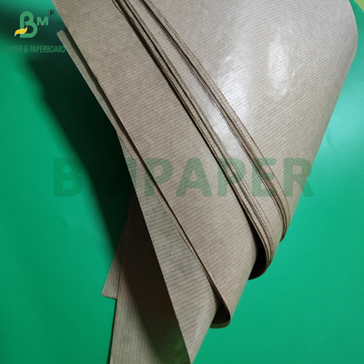 50 g de papel de envoltura Kraft de color marrón costelado para bolsas de granos de café 750 mm 1 lado brillante